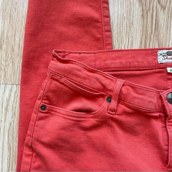Fossil Coral Pink Red Skinny Jeans - Size: 30 - Picture 4 of 9